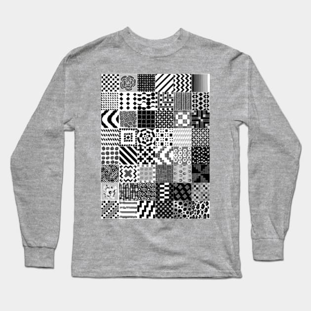 Graphic black n white tee Long Sleeve T-Shirt by Aimcactus